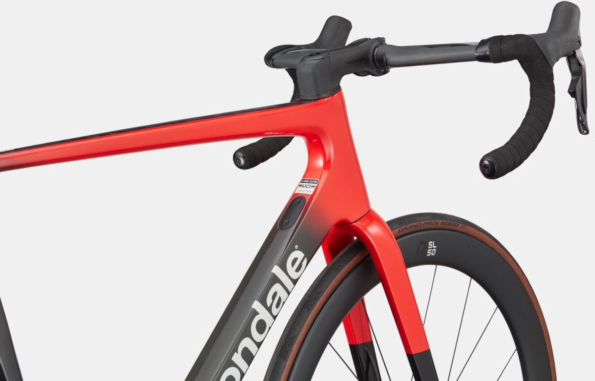 Bicicleta Cannondale Supersix EVO Hi-Mod 2- Preta e Vermelha