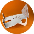 Suporte De Parede Bicicleta Decora Bike Horizontal Pendurar- Branco